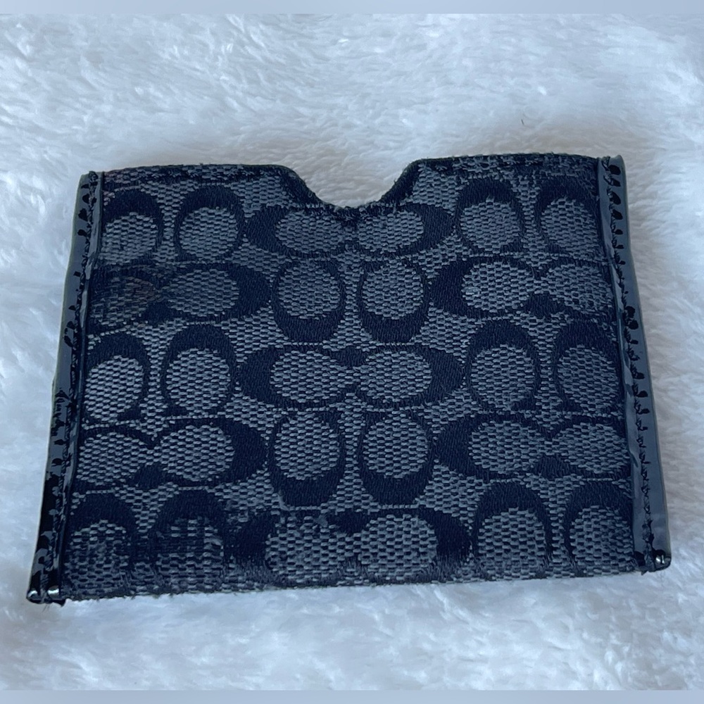 Vintage Coach card holder black small pocket card holder